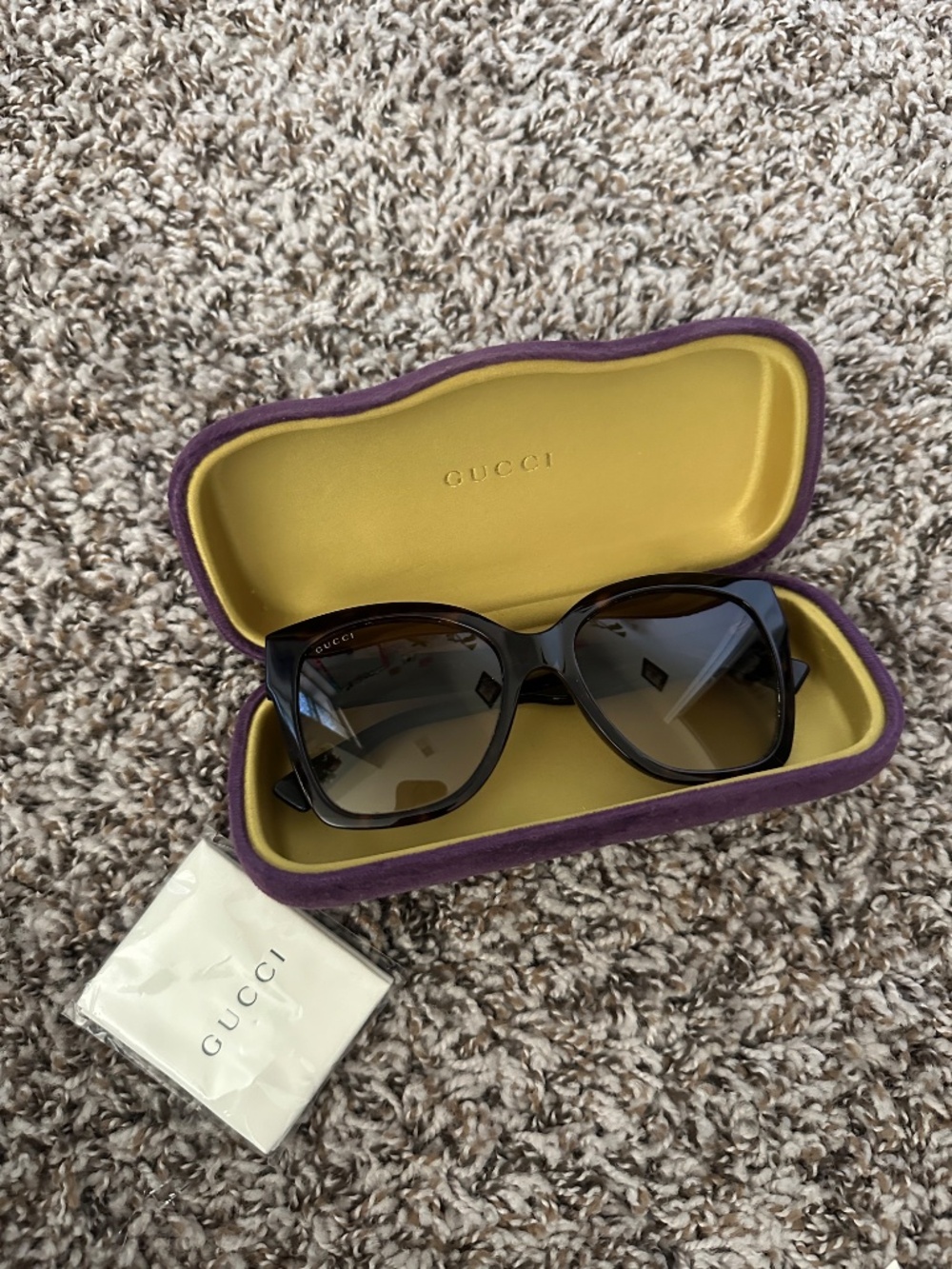 Authentic Gucci Sunglasses GG0459S Tortoiseshell + Brown Lenses - Picture 9 of 10